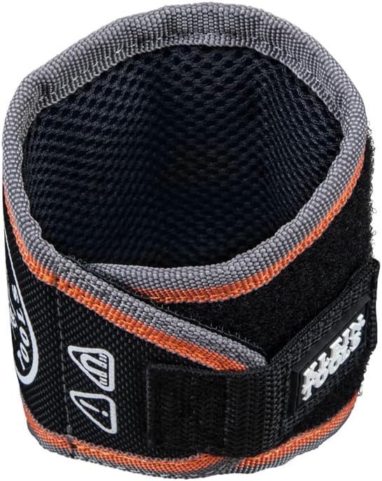 Klein Tools 55895 Magnetic Wristband – Reduce Overhead Dropped Hardware Risks on Ladders and Scaffolding