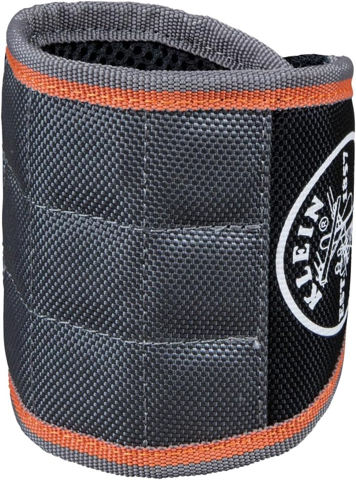 Klein Tools 55895 Magnetic Wristband – Reduce Overhead Dropped Hardware Risks on Ladders and Scaffolding