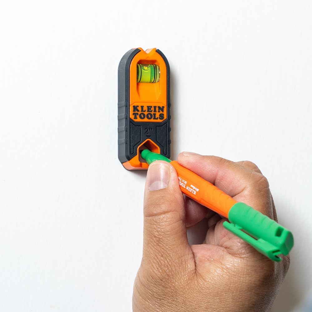 Klein Tools MSF100 Magnetic Stud Finder for Safe Wall Drilling, No-Battery Metal Locator Reduces Risk of Hitting Pipes and Wiring
