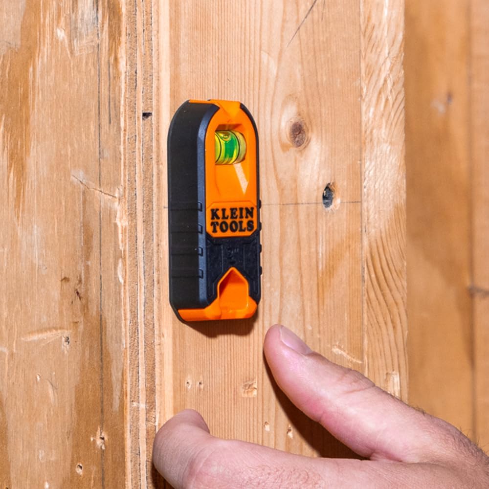 Klein Tools MSF100 Magnetic Stud Finder for Safe Wall Drilling, No-Battery Metal Locator Reduces Risk of Hitting Pipes and Wiring