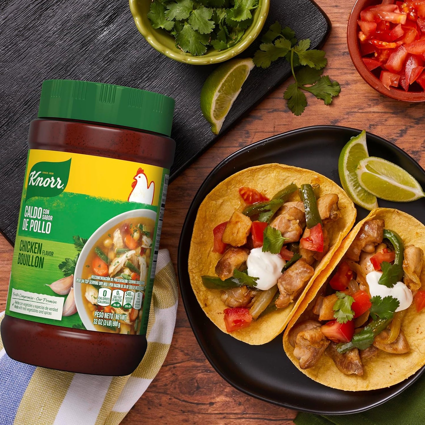 Knorr Granulated Chicken Bouillon – Family-Friendly Fat-Free Seasoning for Kid-Approved Meals, 32 oz