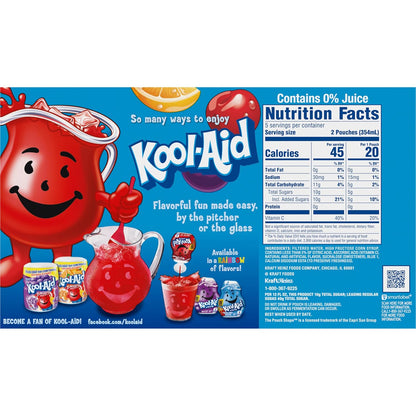 Kool-Aid Jammers Tropical Punch Kids Drink – Spill-Proof Lunchbox Pouches for Toddlers and School Snacks