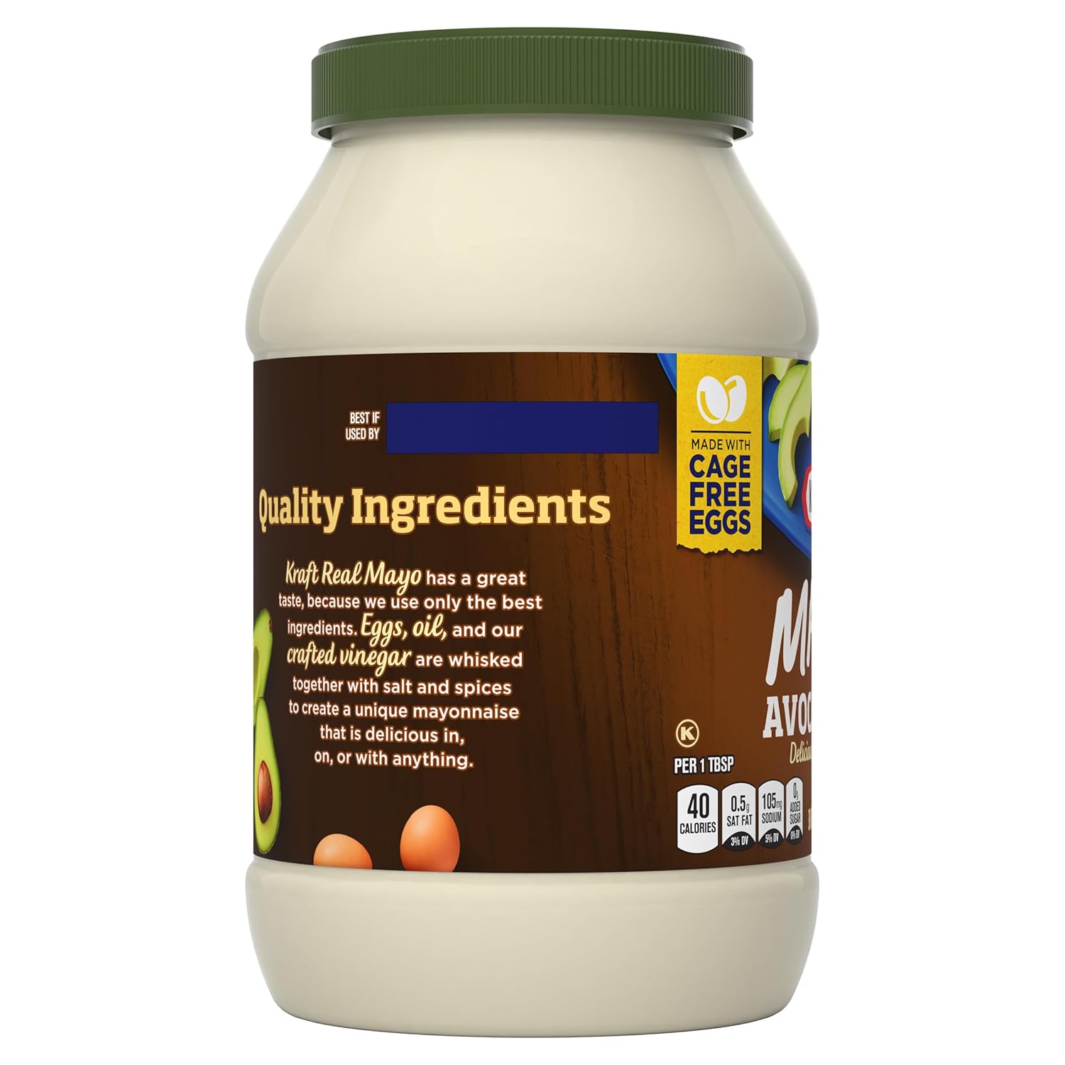 Kraft Avocado Oil Reduced Fat Mayo – Quick Spread for Office Lunch Prep and Desk-Side Sandwich Builds