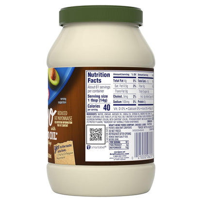 Kraft Avocado Oil Reduced Fat Mayo – Quick Spread for Office Lunch Prep and Desk-Side Sandwich Builds