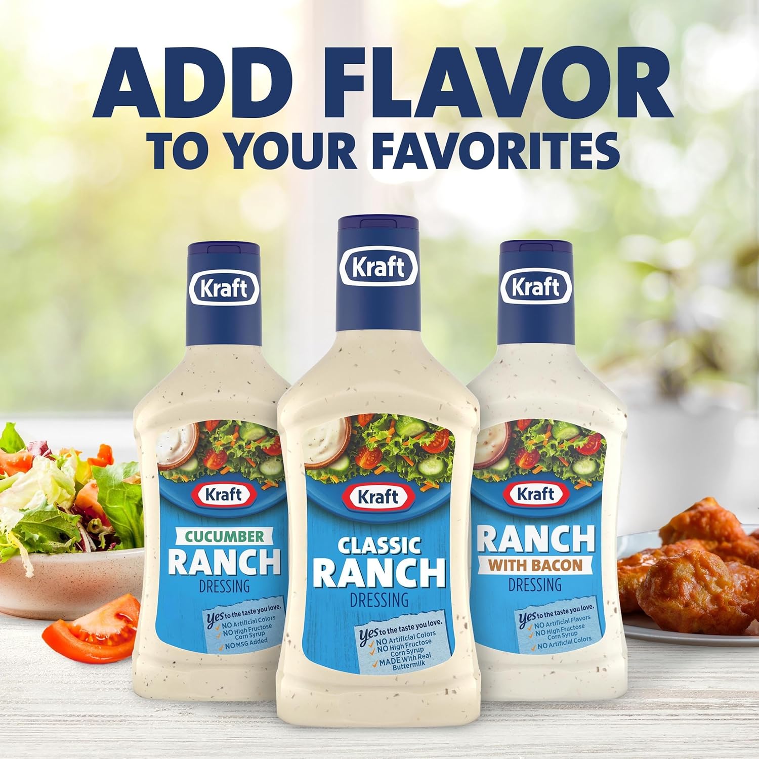 Kraft Classic Ranch Dressing – Portable Squeeze Dressing for Picnic Baskets and Backyard BBQs