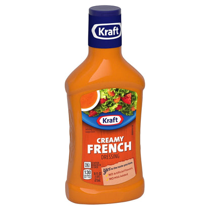 Kraft Creamy French Dressing – Picnic Table Dressing for Fresh Veggie Platters, 16 fl oz Bottle
