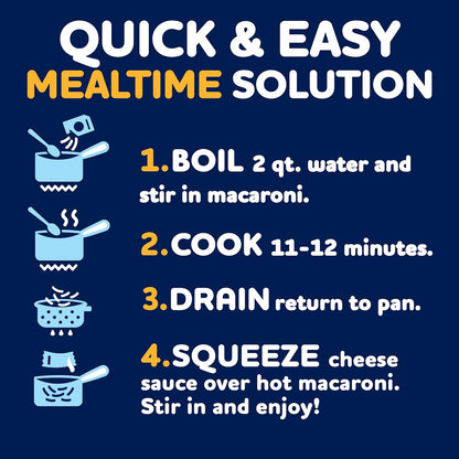 Kraft Deluxe Sharp Cheddar Macaroni & Cheese Camping Dinner for Easy Open-Air Family Cookouts