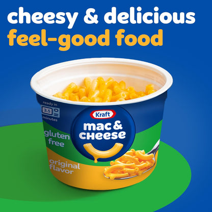 Kraft Gluten Free Mac & Cheese Cups – Hotel Room and Road Trip Comfort Food, Microwave-Ready in 3.5 Minutes