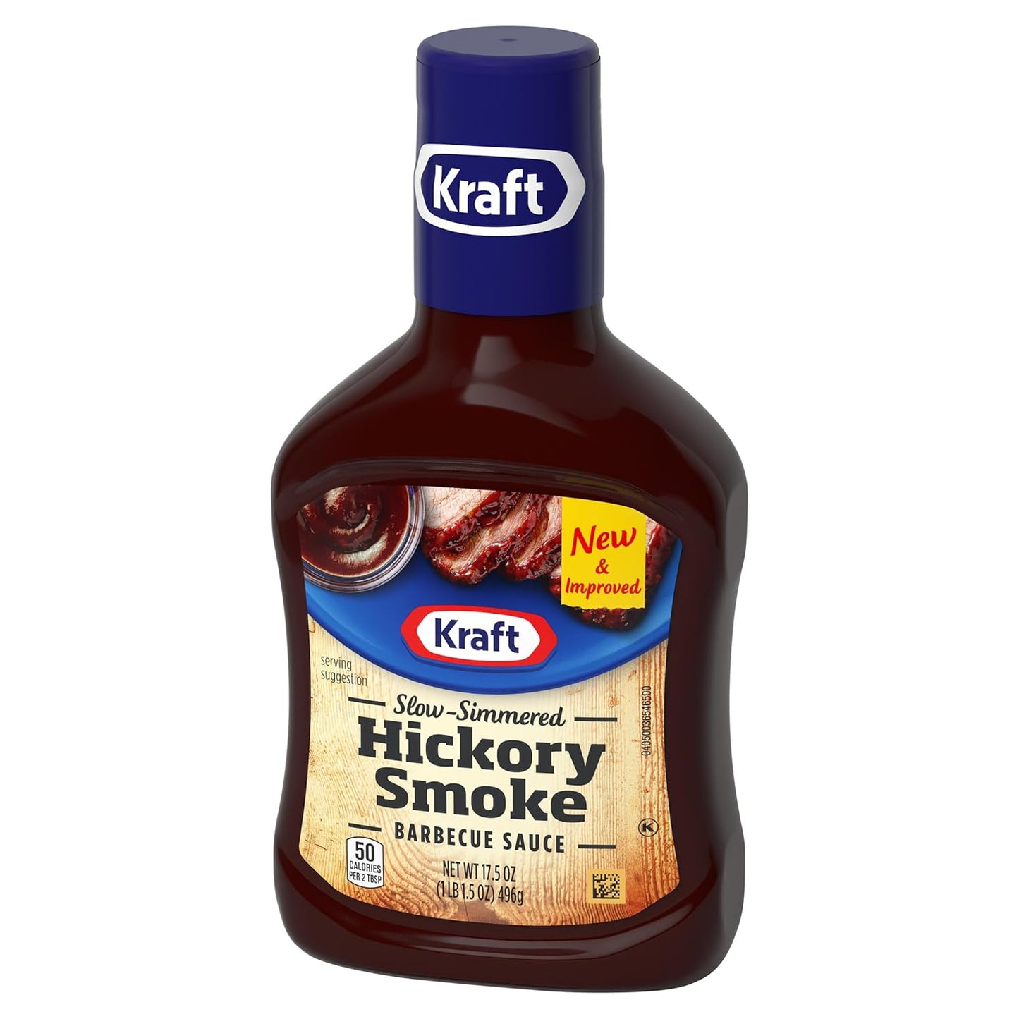 Kraft Hickory Smoke Barbecue Sauce, 17.5 oz Bottle – Portable BBQ Dipping Sauce for Camping, Picnics, and Patio Grilling