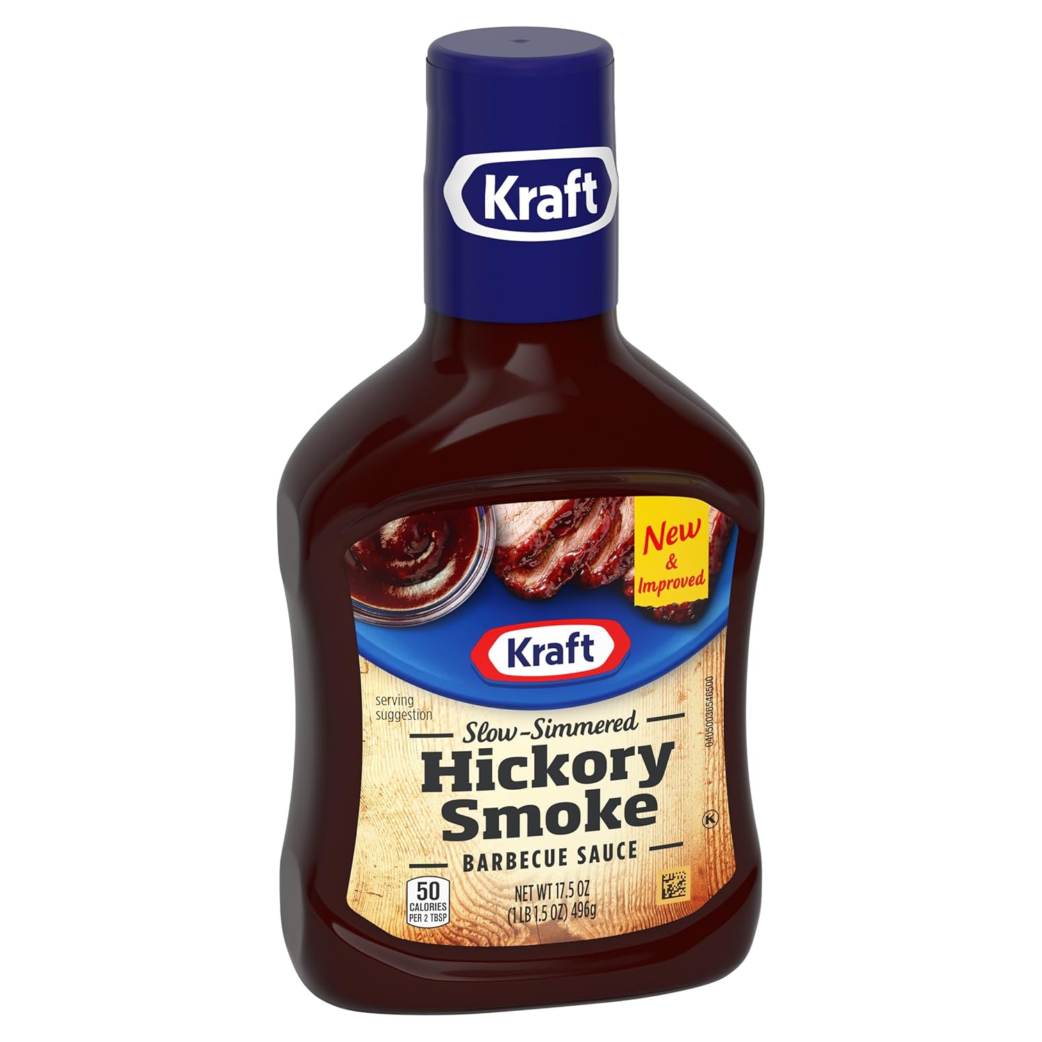 Kraft Hickory Smoke Barbecue Sauce, 17.5 oz Bottle – Portable BBQ Dipping Sauce for Camping, Picnics, and Patio Grilling