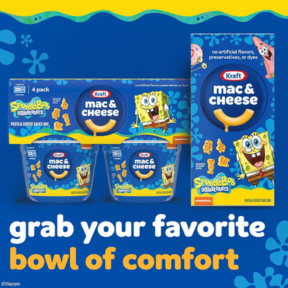 Kraft Mac & Cheese Cups Paw Patrol Comfort Food for Stressful Workdays and Self-Care Lunches 4 ct