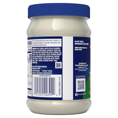 Kraft Sandwich Spread – Portable Picnic Spread for Backyard Burgers and Hot Dogs, 15 fl oz