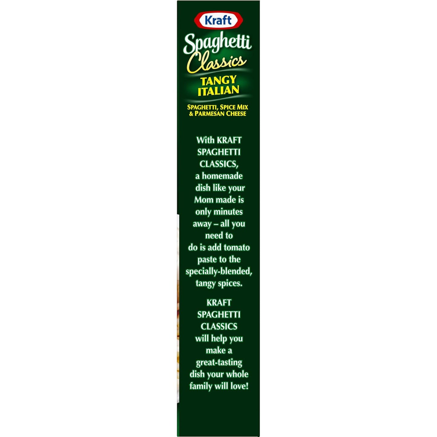 Kraft Spaghetti Classics — Simple Italian Pantry Meal with One Easy Step, Just Add Tomato Paste, 8 oz Box