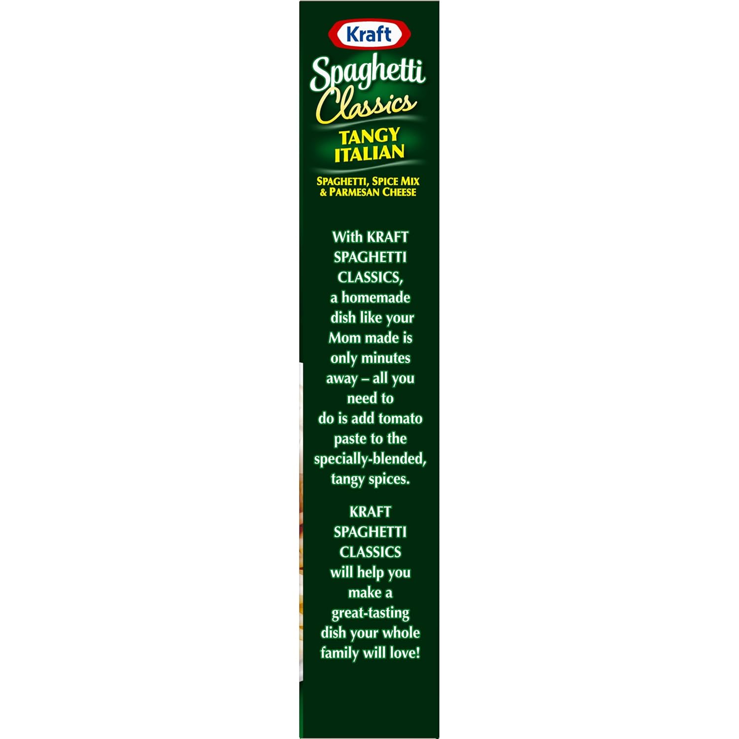 Kraft Spaghetti Classics — Simple Italian Pantry Meal with One Easy Step, Just Add Tomato Paste, 8 oz Box