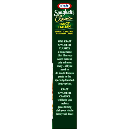 Kraft Spaghetti Classics — Simple Italian Pantry Meal with One Easy Step, Just Add Tomato Paste, 8 oz Box