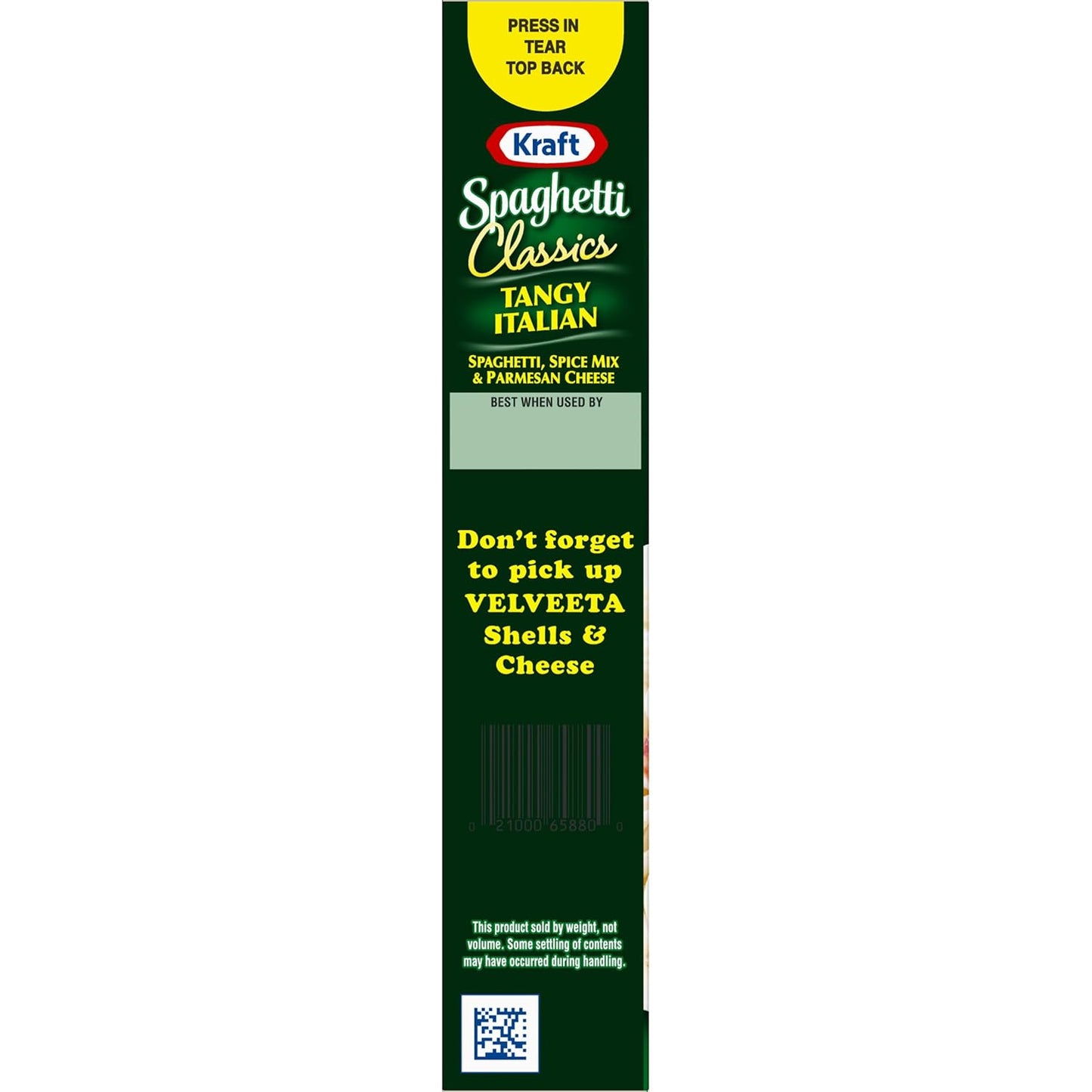Kraft Spaghetti Classics — Simple Italian Pantry Meal with One Easy Step, Just Add Tomato Paste, 8 oz Box