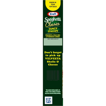 Kraft Spaghetti Classics — Simple Italian Pantry Meal with One Easy Step, Just Add Tomato Paste, 8 oz Box