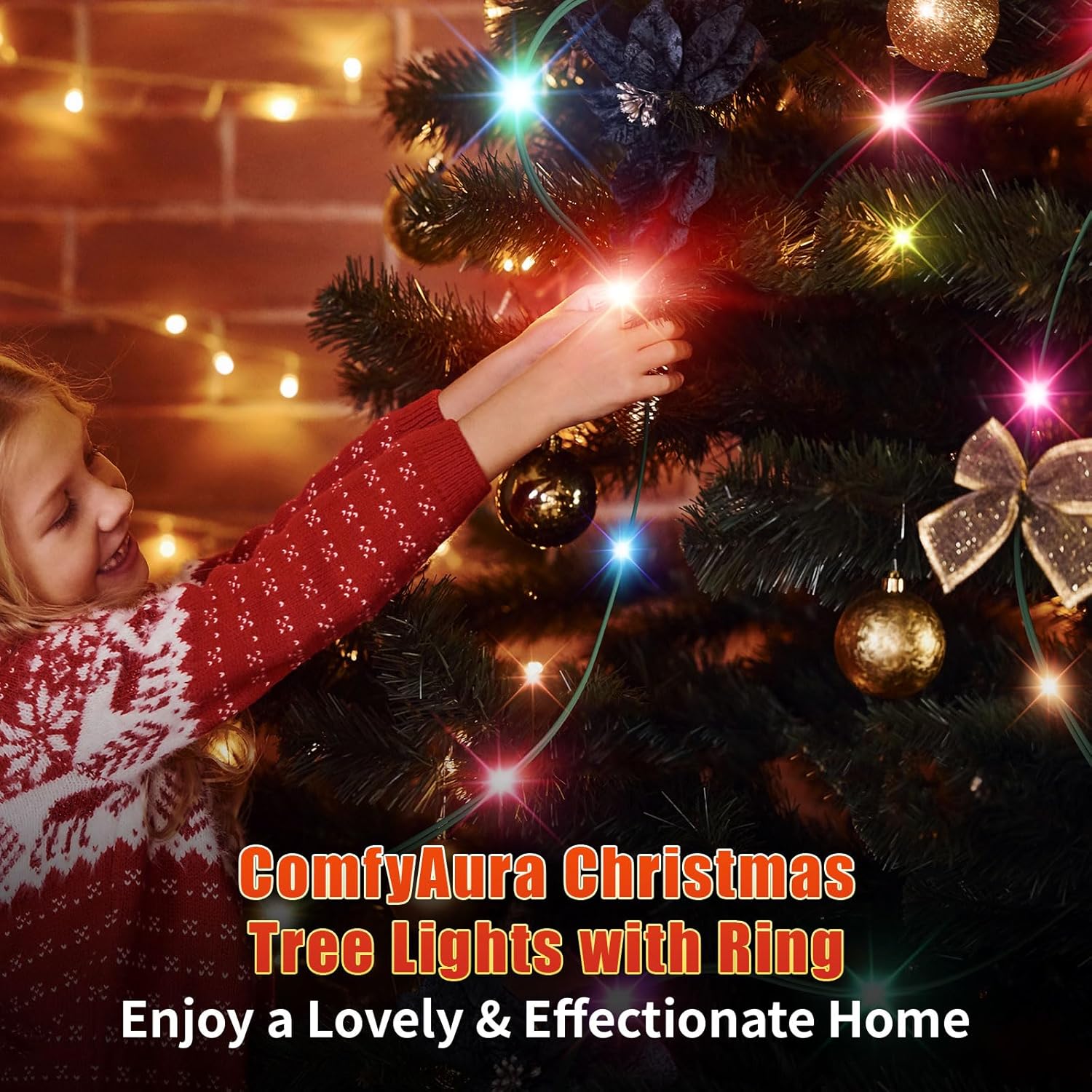 Kringle Bros Halo Christmas Tree Lights – Cozy Living Room Decor, 432 LED Teardrop String with Remote
