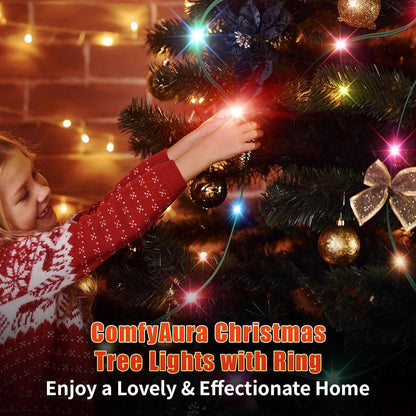 Kringle Bros Halo Christmas Tree Lights – Cozy Living Room Decor, 432 LED Teardrop String with Remote