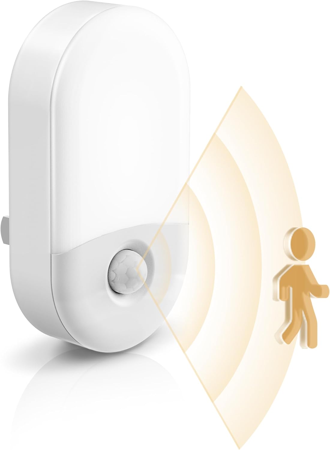 L LOHAS Motion Sensor Night Light – Child-Safe Plug-in Light for Nursery and Kids Room, Adjustable 30/60LM Warm White
