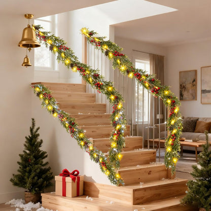 l-shaped artificial garland design sold as a single 6ft strand