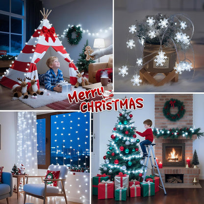 Lakumu Snowflake String Lights 20FT Battery Operated Thoughtful Birthday Gift for Her and Cozy Home Enthusiasts