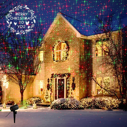 LaserChristmas Star Projector – All-Weather Patio and Garden Decor for Evening Gatherings, IP65 Waterproof Holiday Light