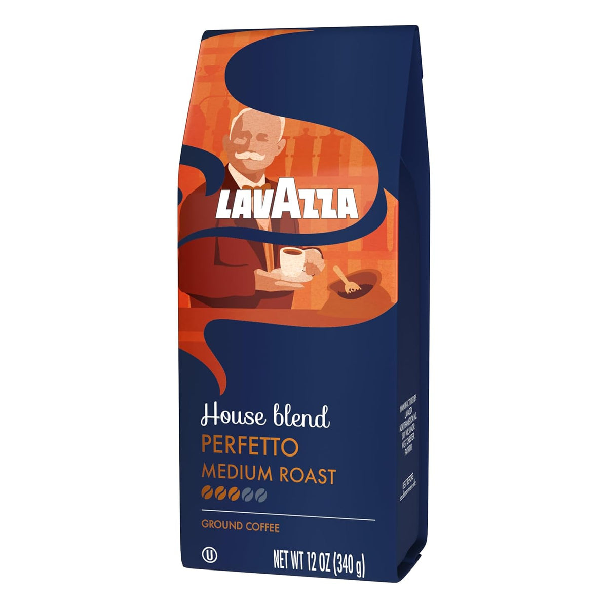 Lavazza House Blend Perfetto Ground Coffee 12oz – Mindful Morning Coffee Ritual for a Calm Start, Smooth Medium Roast 100% Arabica