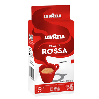 Lavazza Qualità Rossa Ground Coffee – Birthday Gift for Mom and Her Morning Espresso Ritual, Drip Brew Ready