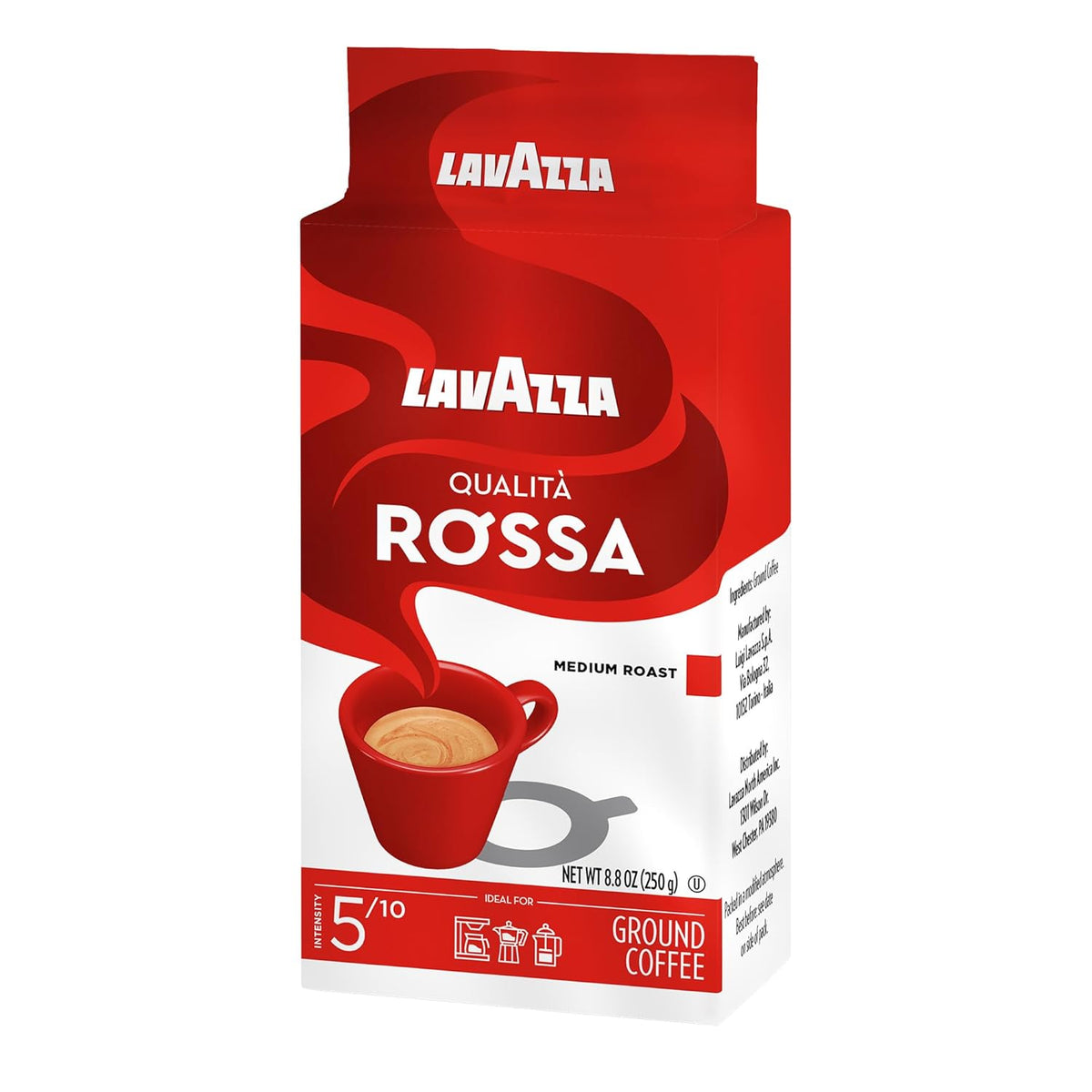 Lavazza Qualità Rossa Ground Coffee – Birthday Gift for Mom and Her Morning Espresso Ritual, Drip Brew Ready