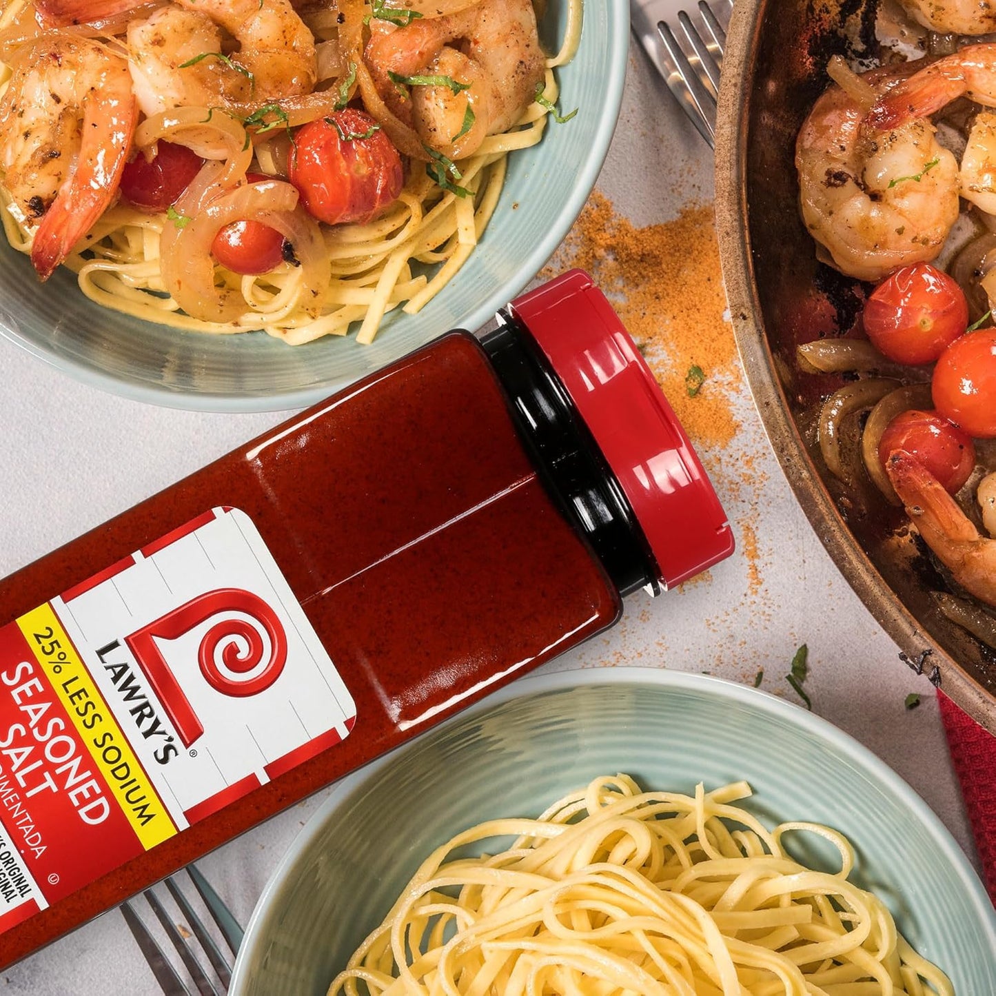 Lawry's 25% Less Sodium Seasoned Salt – Bulk Seasoning for Catering Kitchens, Prep Lines and Banquet Stations