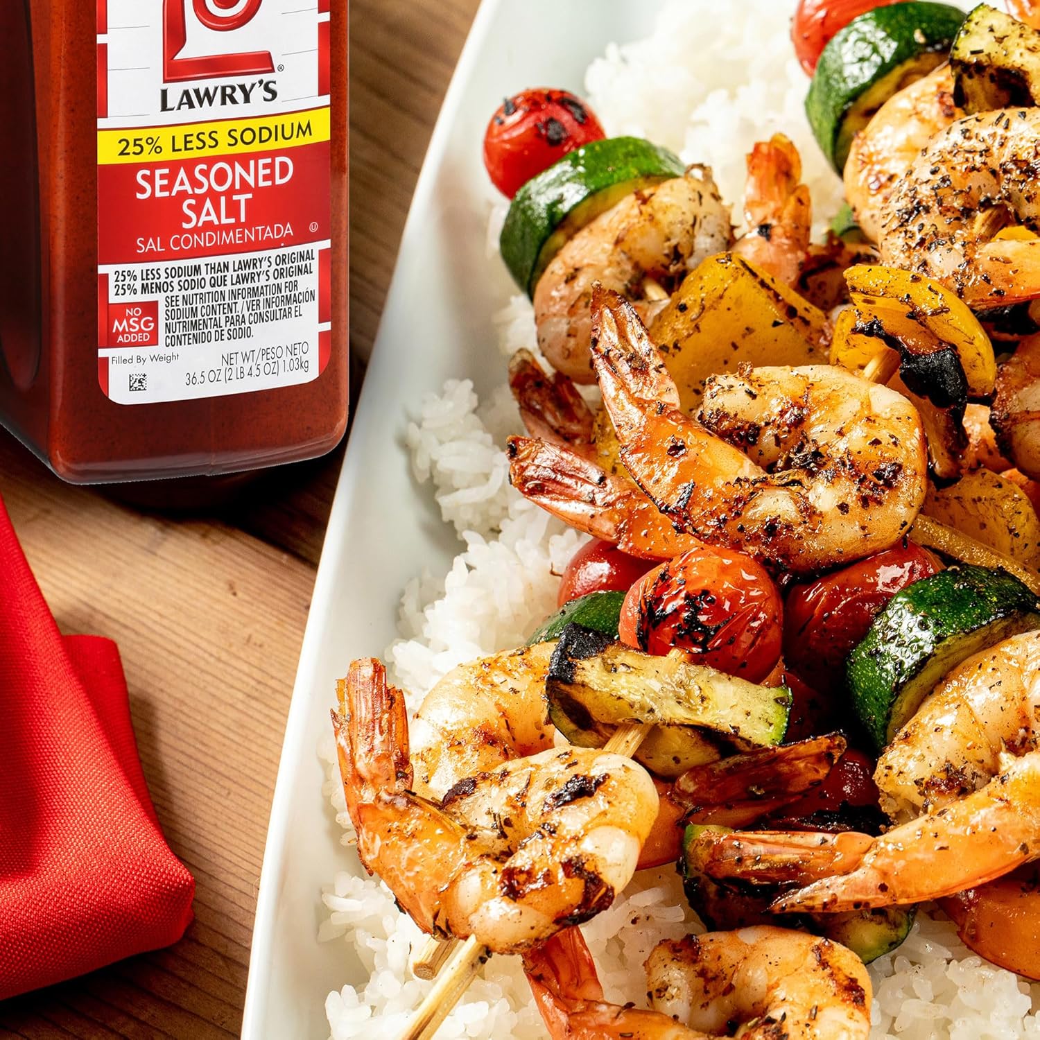 Lawry's 25% Less Sodium Seasoned Salt – Bulk Seasoning for Catering Kitchens, Prep Lines and Banquet Stations