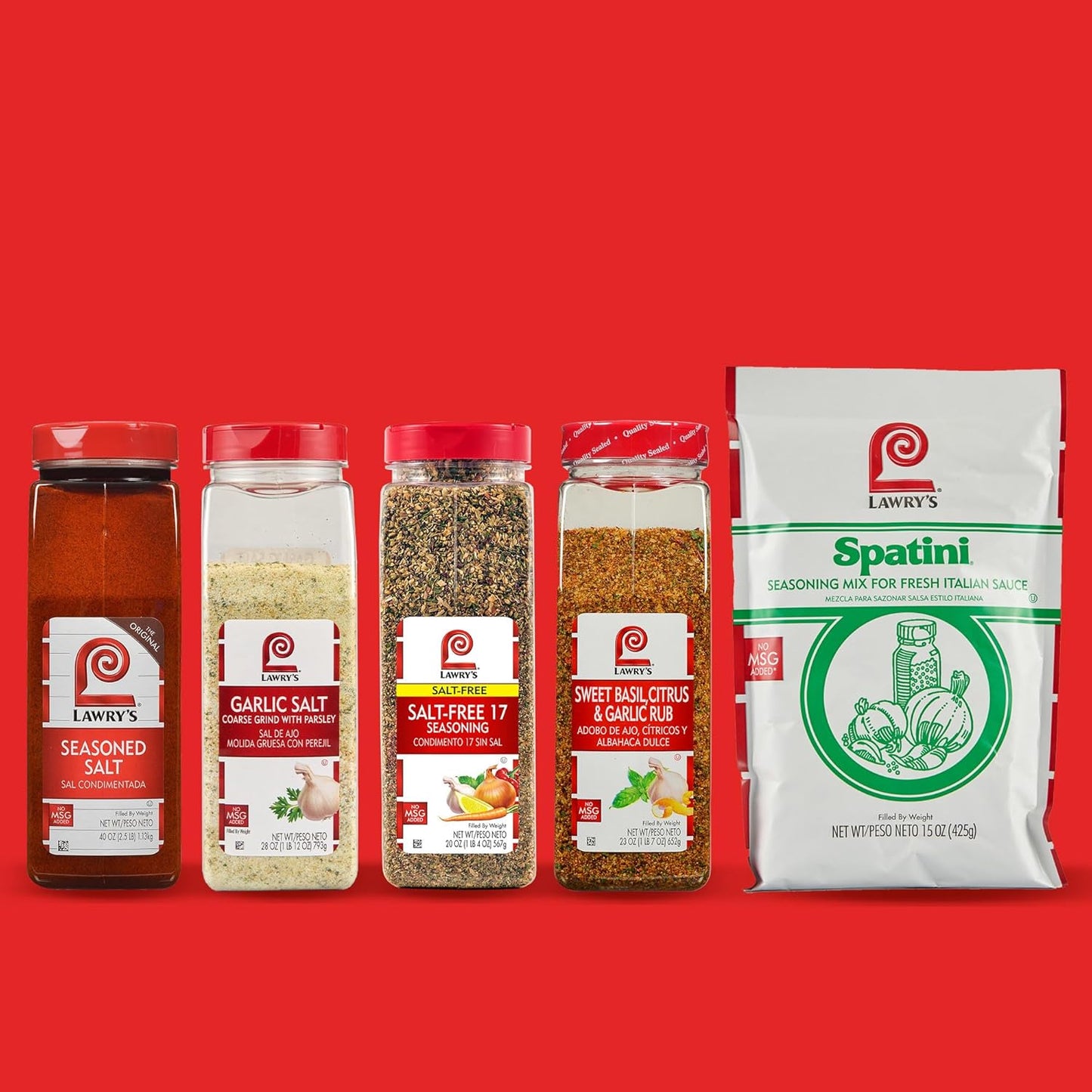 Lawry's 25% Less Sodium Seasoned Salt – Bulk Seasoning for Catering Kitchens, Prep Lines and Banquet Stations