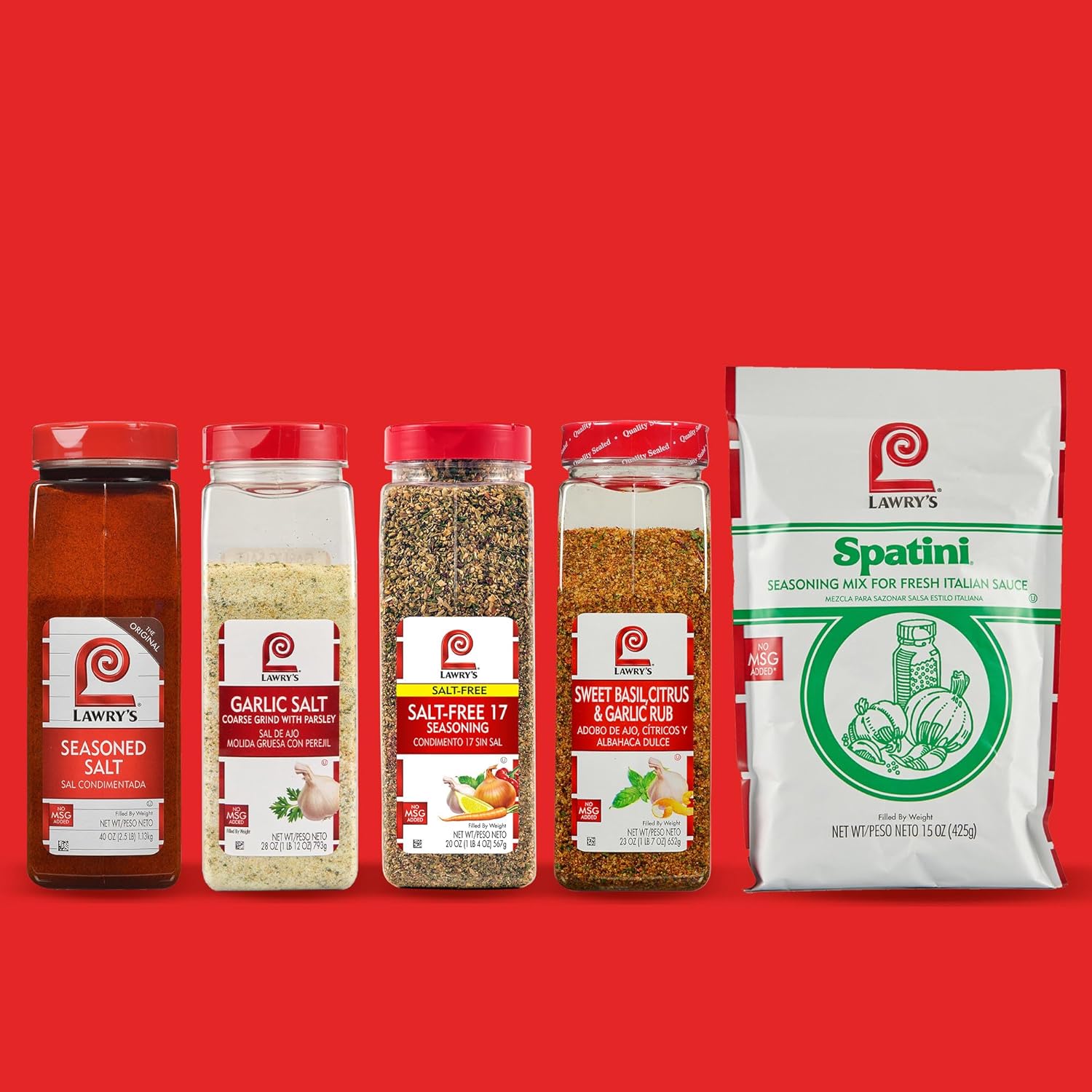 Lawry's 25% Less Sodium Seasoned Salt – Bulk Seasoning for Catering Kitchens, Prep Lines and Banquet Stations