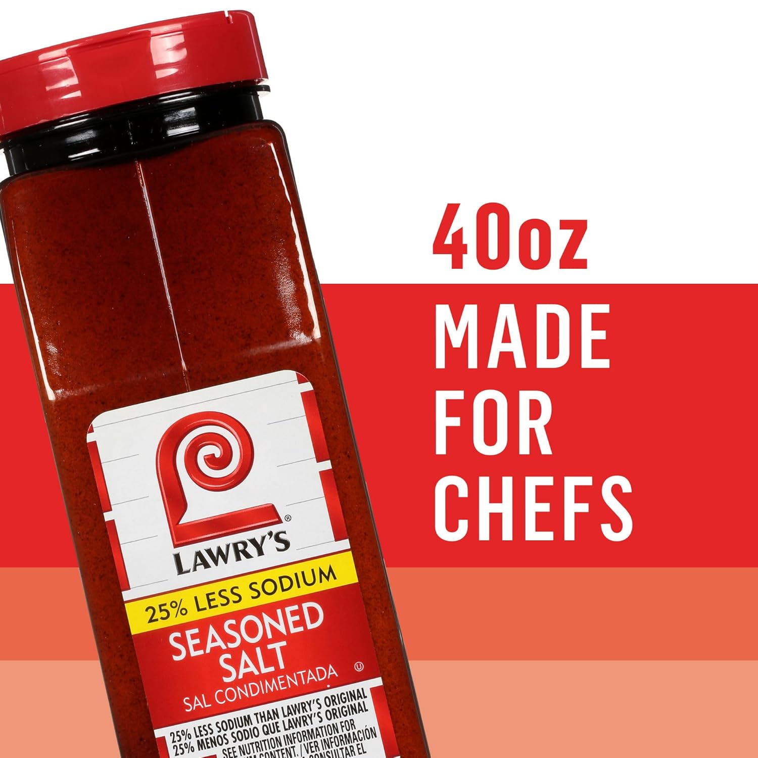 Lawry's 25% Less Sodium Seasoned Salt – Bulk Seasoning for Catering Kitchens, Prep Lines and Banquet Stations