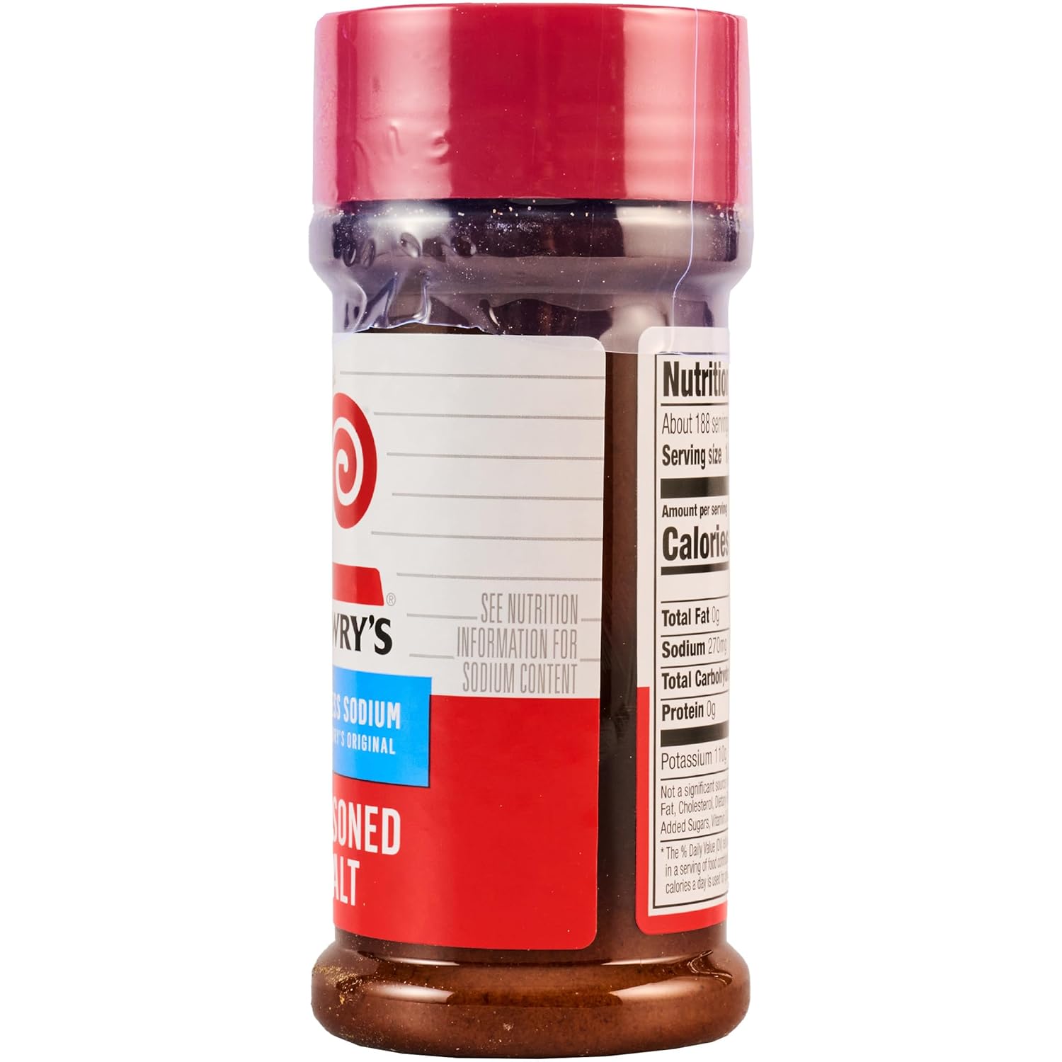 Lawry's 25% Less Sodium Seasoned Salt – Wellness Kitchen Seasoning for Sodium-Conscious Meal Prep