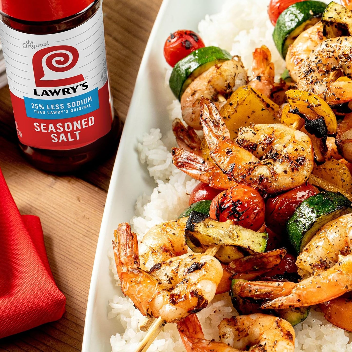 Lawry's 25% Less Sodium Seasoned Salt – Wellness Kitchen Seasoning for Sodium-Conscious Meal Prep