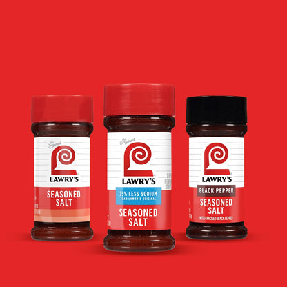 Lawry's 25% Less Sodium Seasoned Salt – Wellness Kitchen Seasoning for Sodium-Conscious Meal Prep