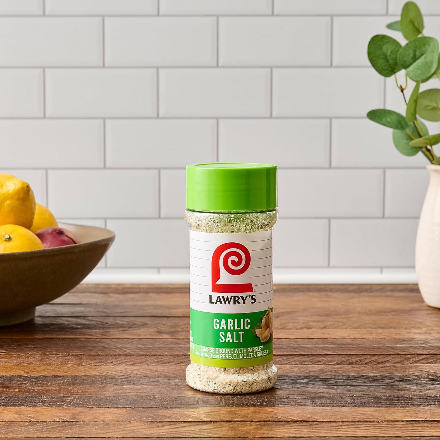 Lawry's Garlic Salt – Safe Pantry Staple for Busy Family Dinners, Kosher Certified Blend for Chicken & Fries, 11 oz