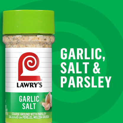 Lawry's Garlic Salt – Safe Pantry Staple for Busy Family Dinners, Kosher Certified Blend for Chicken & Fries, 11 oz