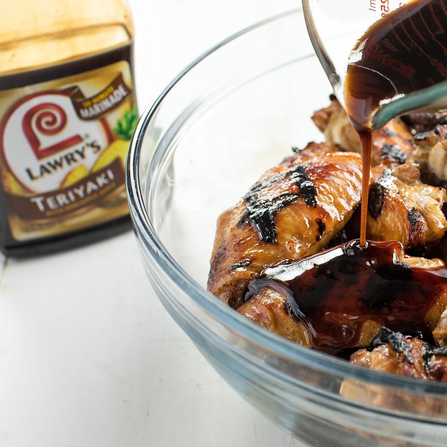 Lawry's Teriyaki With Pineapple Juice Marinade – Backyard BBQ Glaze for Grilled Chicken and Veggies, 12 fl oz