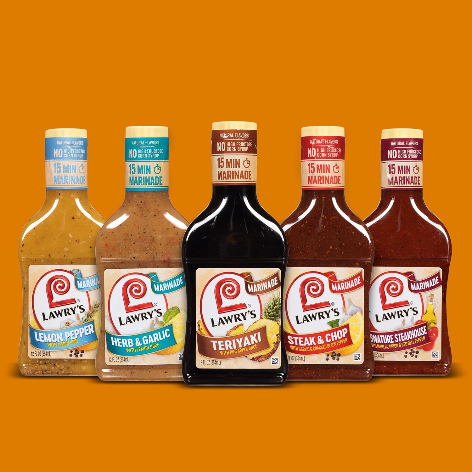 Lawry's Teriyaki With Pineapple Juice Marinade – Backyard BBQ Glaze for Grilled Chicken and Veggies, 12 fl oz