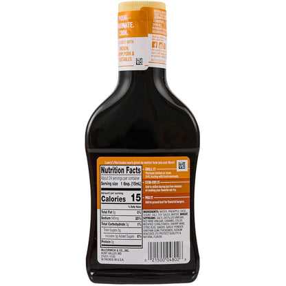 Lawry's Teriyaki With Pineapple Juice Marinade – Backyard BBQ Glaze for Grilled Chicken and Veggies, 12 fl oz