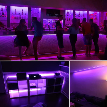 Led Black Light Strip Kit – Bedroom Decor Ambient Lighting, 20 ft/40 ft UV Glow for Living Room Aesthetic