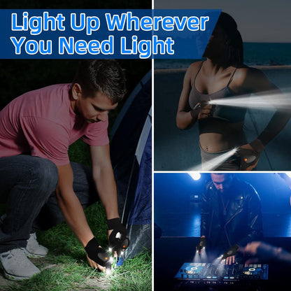 LED Flashlight Gloves – Funny Birthday Gift for Men Who Have Everything, Hands-Free Gadget for Him