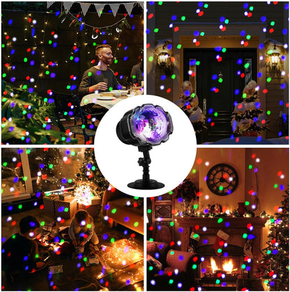 LED Snowfall Projector Lights – Portable Outdoor Patio Lighting with Remote