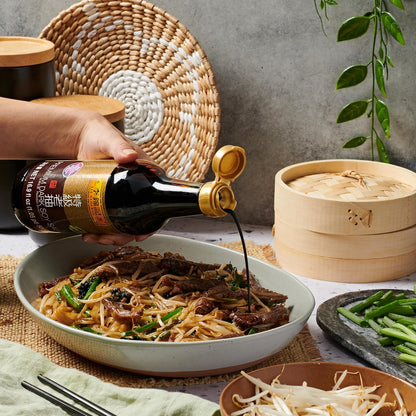 Lee Kum Kee Premium Dark Soy Sauce – Single-Bottle Solution for Streamlined Asian Cooking, One Sauce for Glaze, Braise, and Stir-Fry