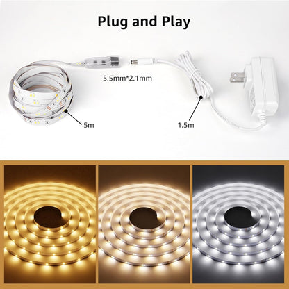 Lepro LED Tunable White Strip Light – Home Office Desk Lighting, Adjustable Cool to Warm Focus Strip 16.4ft
