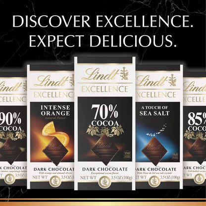 Lindt Excellence Sea Salt Dark Chocolate Bars – Luxury Housewarming Gift and Hostess Thank You