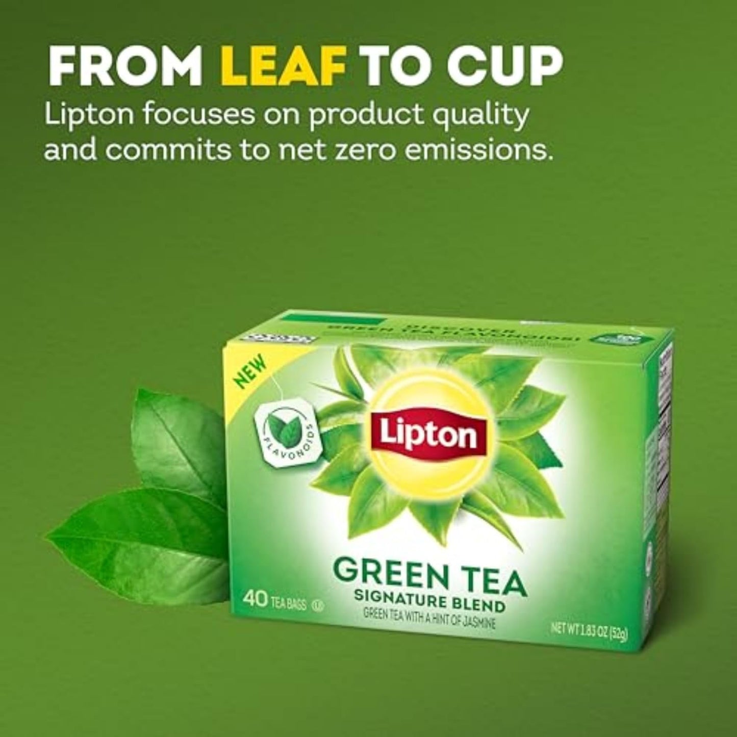 Lipton Signature Blend Green Tea Bags – Patio and Backyard Iced Tea Refreshment, Pitcher-Friendly